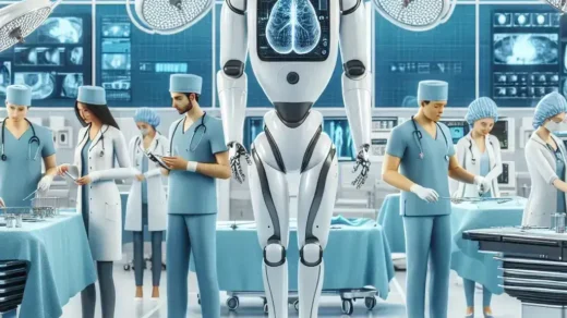 "Robots autónomos en quirófano de hospital gallego, mejorando la precisión y eficiencia en procedimientos médicos."