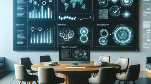 "Imagen ilustrativa de herramientas para la gestión eficiente de logs, destacando gráficos de monitoreo de sistemas y análisis de datos en la guía completa sobre optimización de procesos de TI."