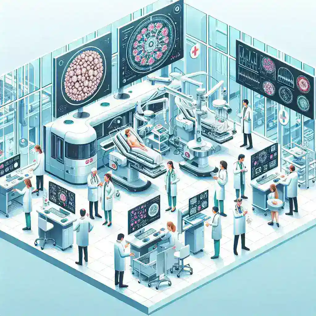 Alt text: "Médico del hospital vasco utilizando inteligencia artificial en la computadora para diagnosticar enfermedades raras en pacientes."